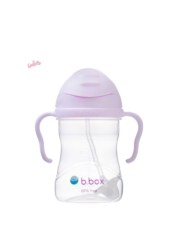 non-spill bottle with a straw boysenberry