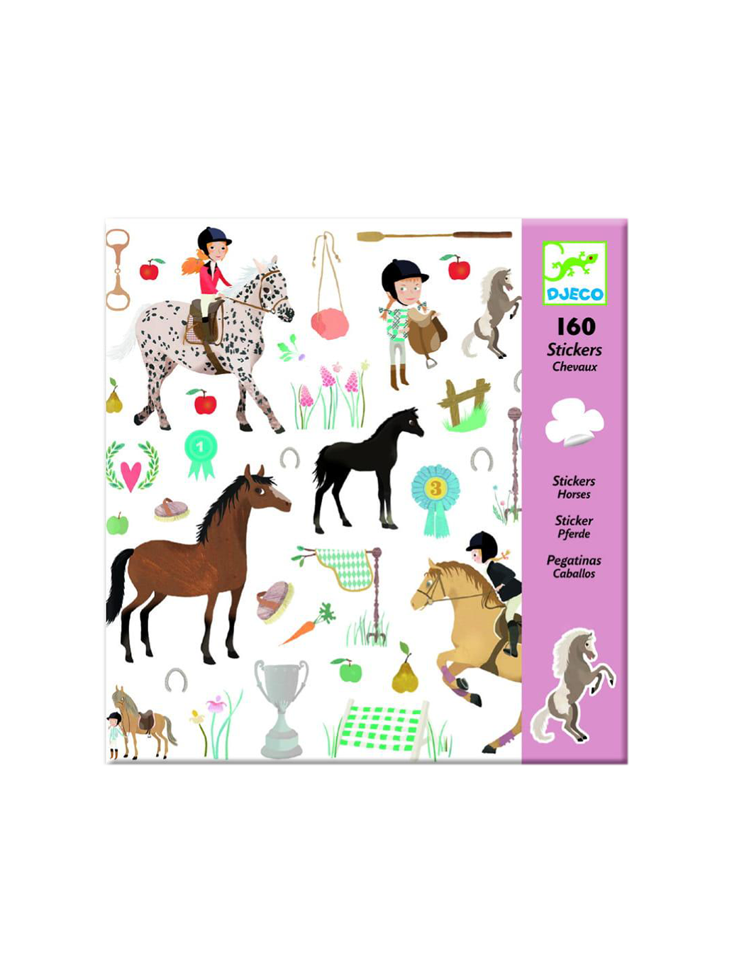 set of 160 stickers Horses