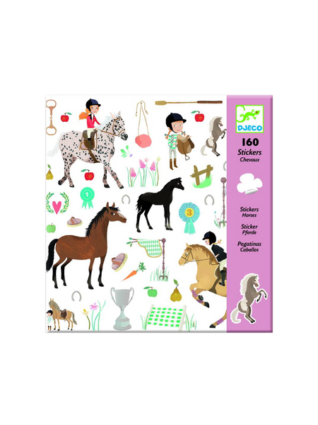 set of 160 stickers Horses