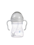 non-spill bottle with a straw grey