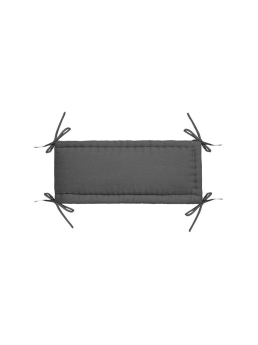 linen cot bumper graphite