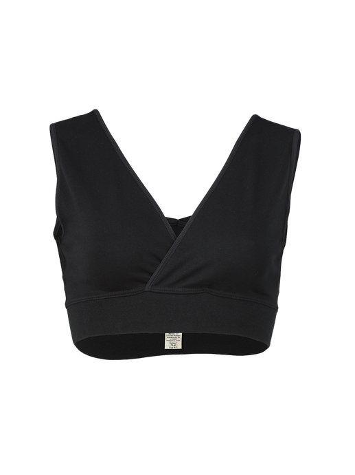 comfortable nursing bra made of certified cotton black