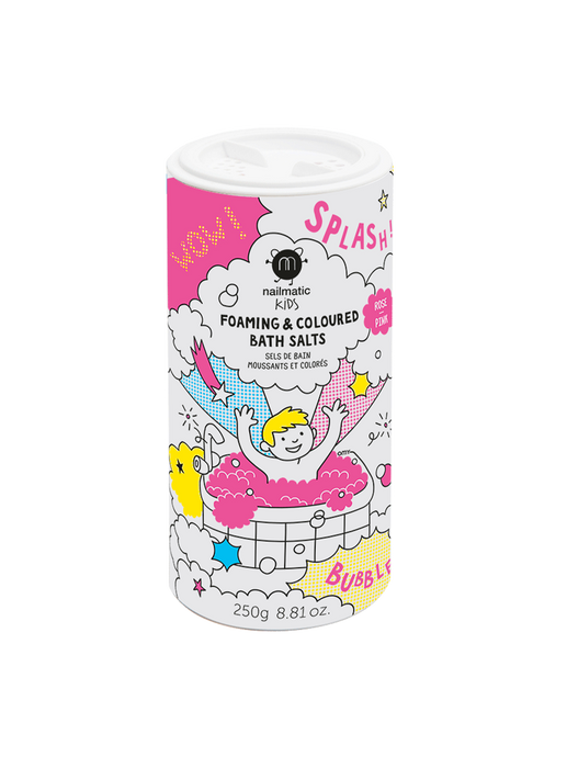 colorful foaming bath salt for children pink