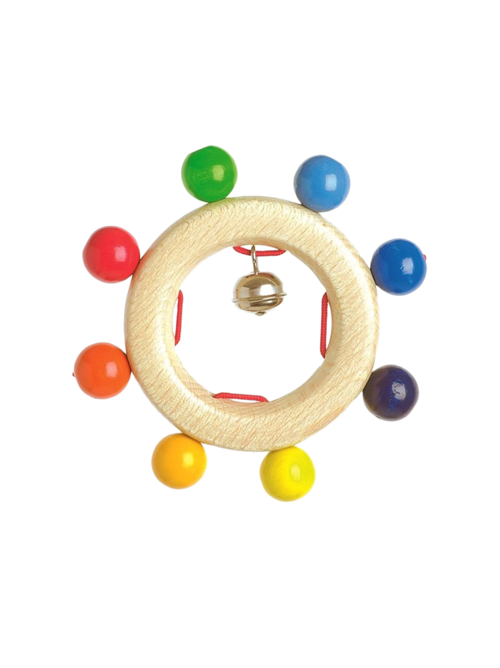 wooden rattle with beads