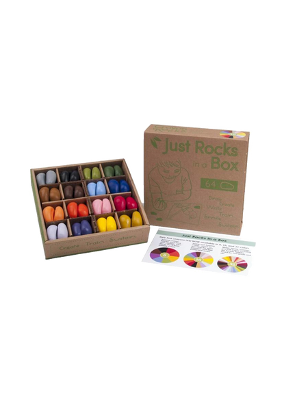 natural crayons in a box of 64 pieces - 16 colors