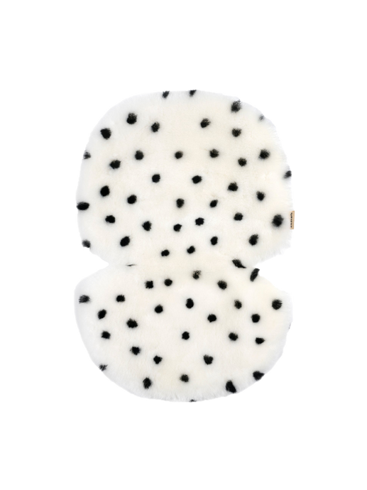 sottopiede multifunzionale in pelle di pecora naturale dalmatian