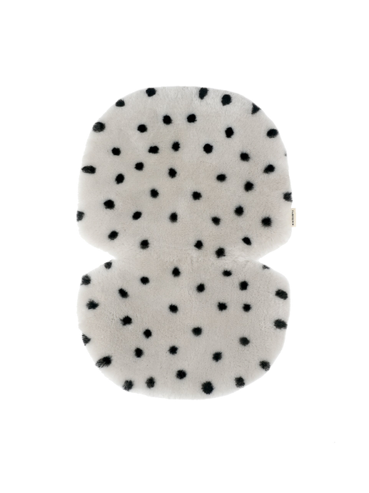 plantilla multifuncional de piel de oveja natural dalmatian dove