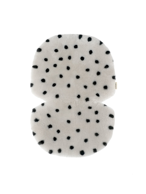 multifunctional insole made of natural sheepskin dalmatian dove