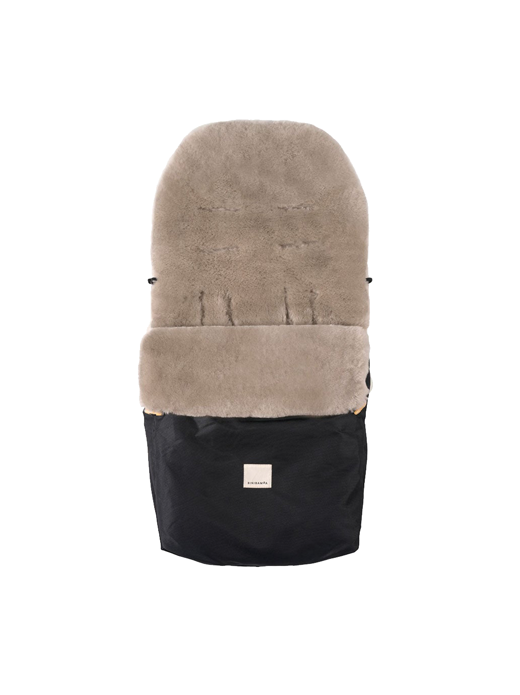 Waterproof puffmuff with merino wool