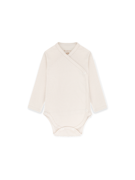 envelope bodysuit with long sleeves sand