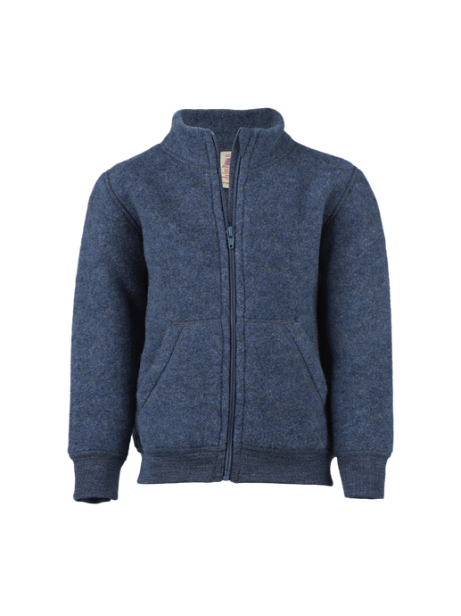 woolen sweatshirt with a zipper blau