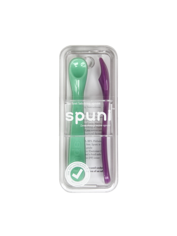 baby’s first spoon 4m+ giggly green/peekaboo purple