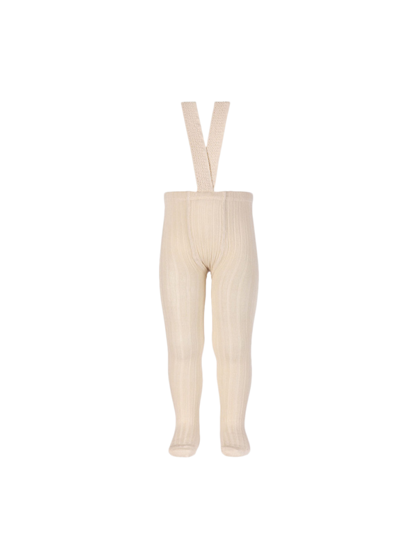cotton tights with suspenders linen
