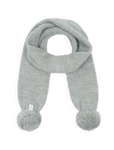 scarf with pompoms Cosy Merino foggy grey