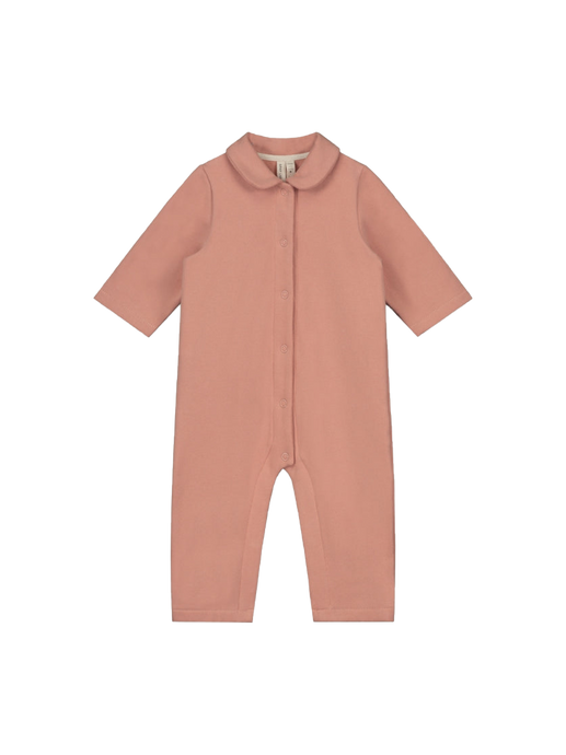 Jumpsuit with a collar rustic clay