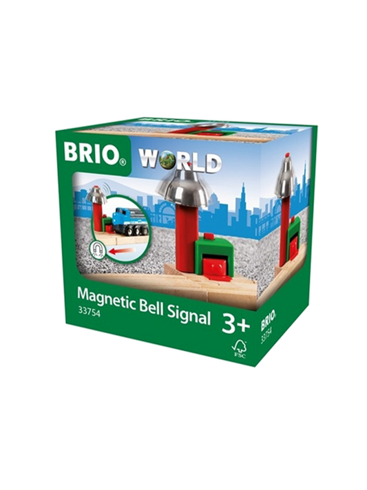 Magnetic railway signal with a bell