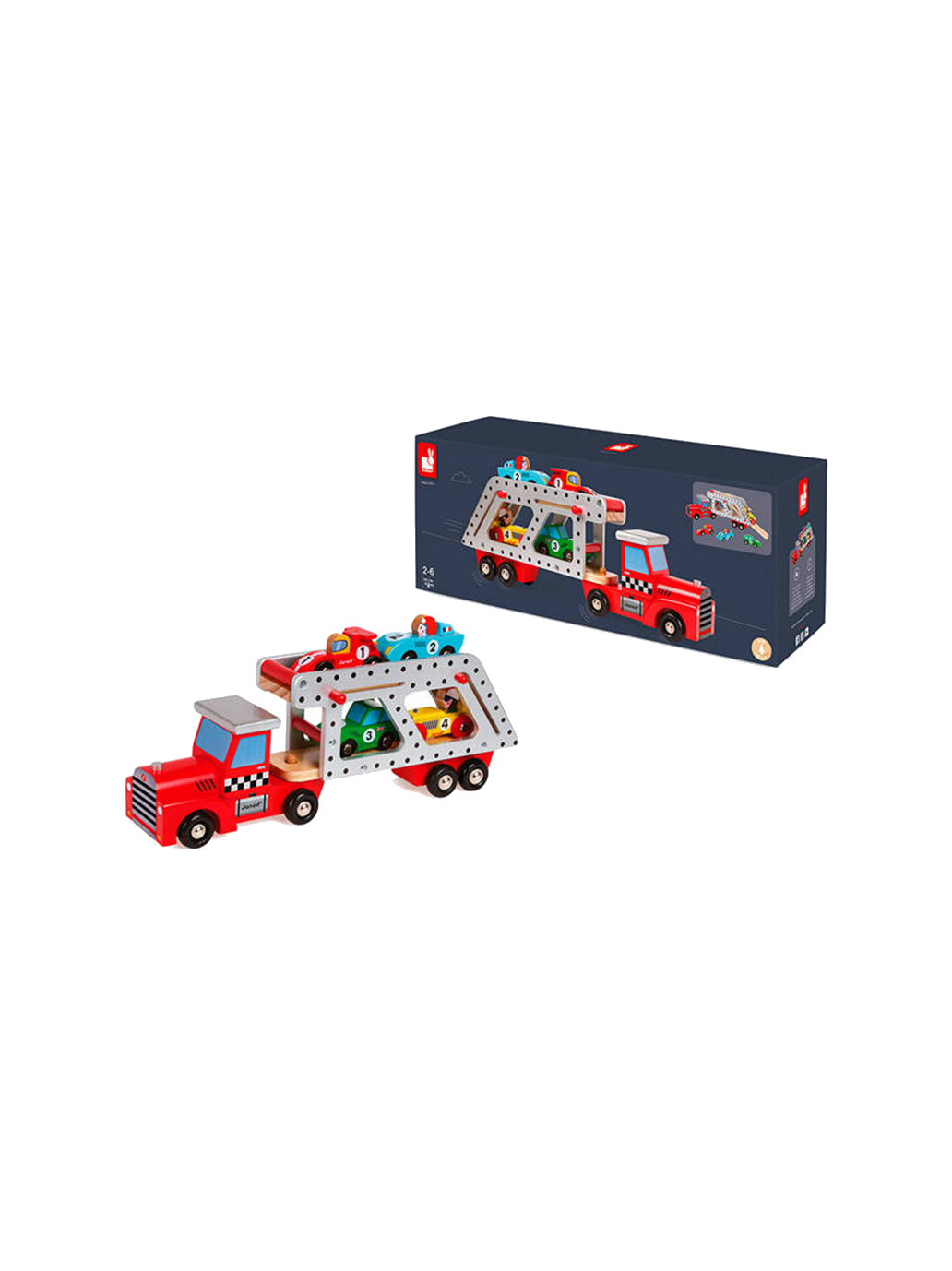 Transporter lorry with cars