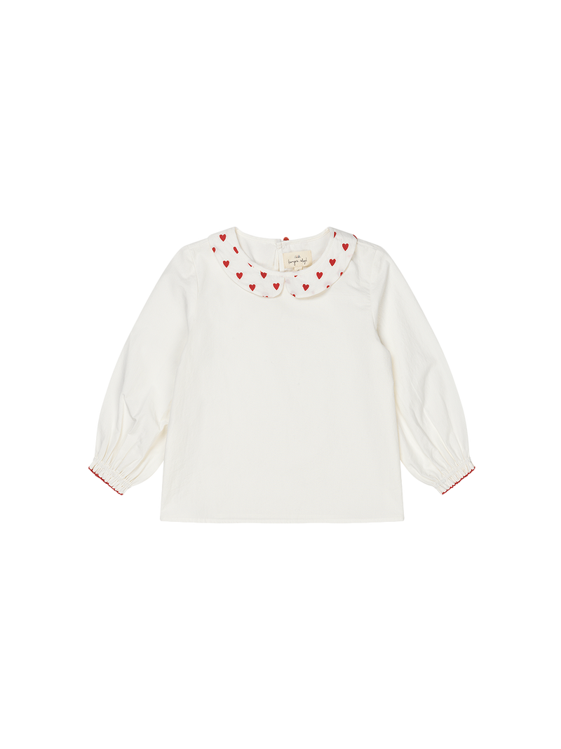 Coeur Blouse embroidered collar blouse