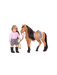 A little jockey doll with a horse celia & cinnamon