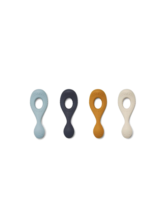 4-pack of Liva silicone spoons for expanding the diet