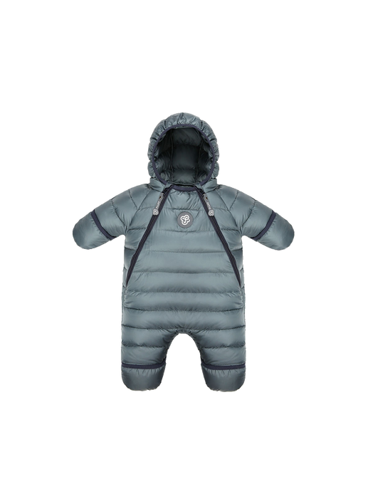 baby down jumpsuit grey stone