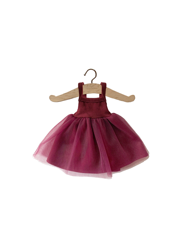 Amigas doll in a ballet dress ginger/burgundy