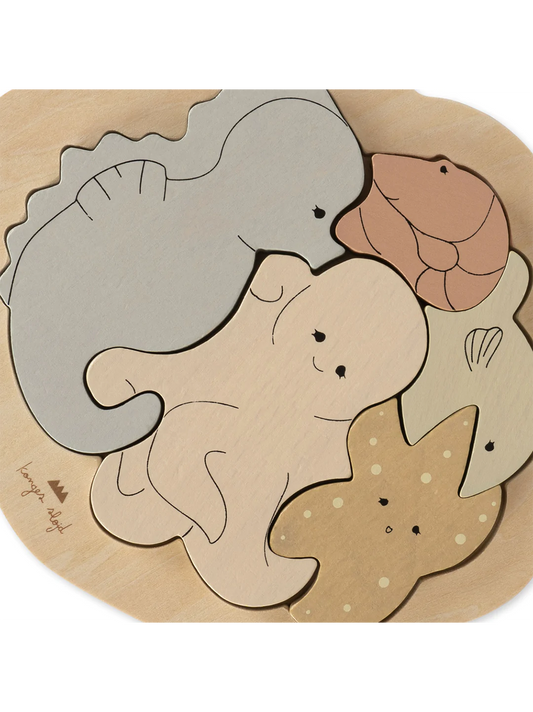 Wooden Clam Puzzle