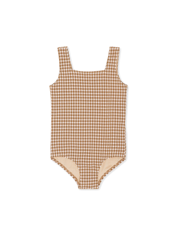 Children's one-piece swimsuit Fresia toasted coconut