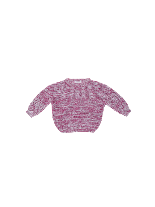 Organic cotton oversize knit pink blend