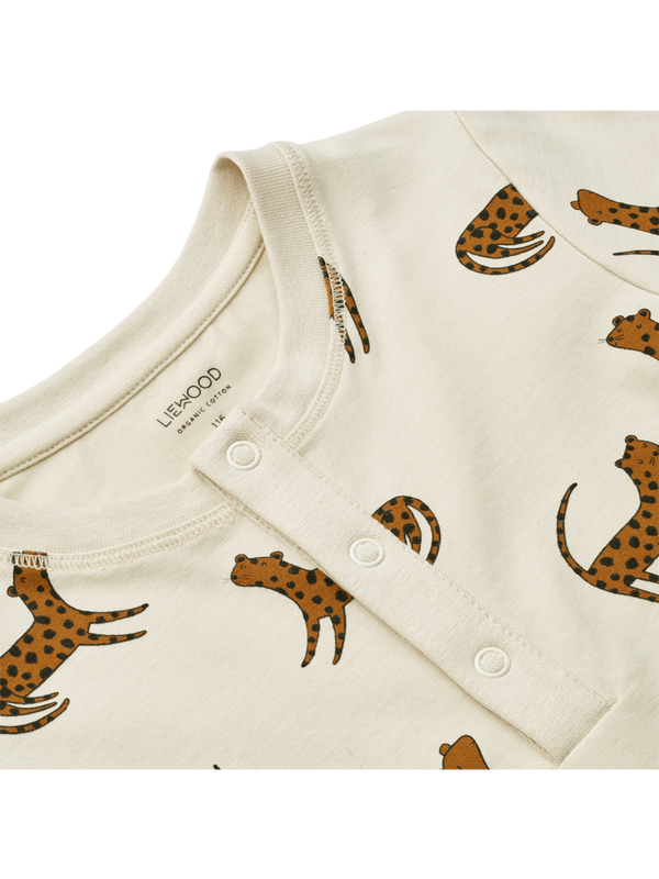 Wilhelm cotton pyjamas set leopard sandy