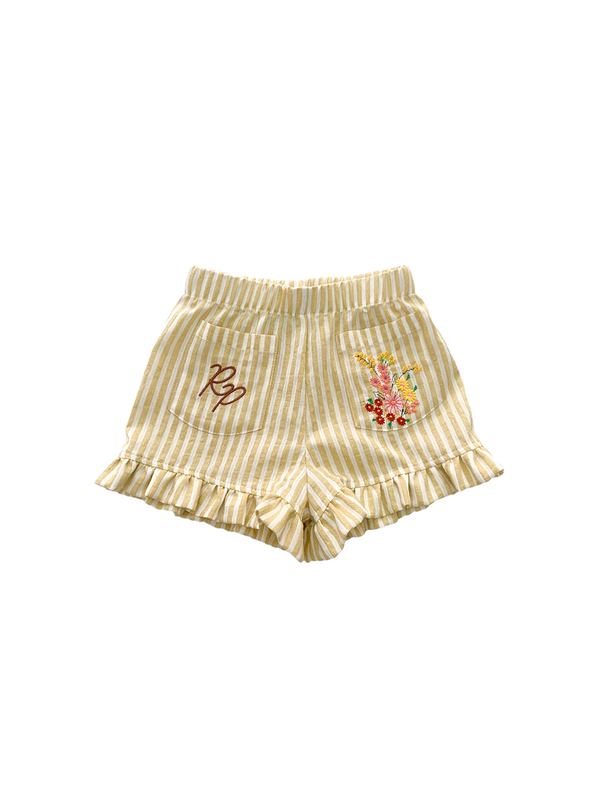 Meadow shorts with a frill stripes