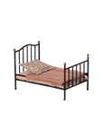 metal vintage crib with bedding anthracite