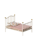 metal vintage crib with bedding