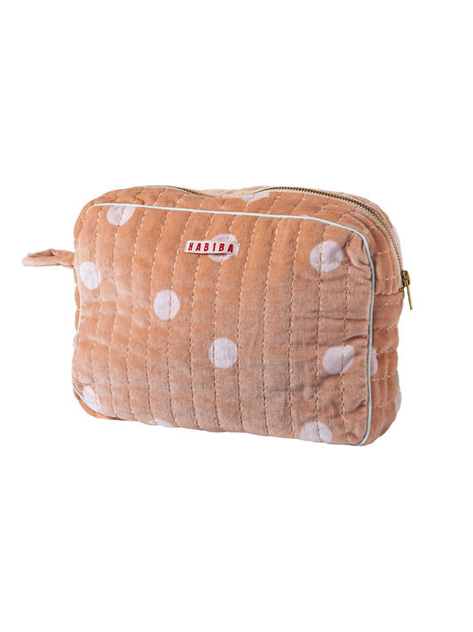Quilted toiletry bag