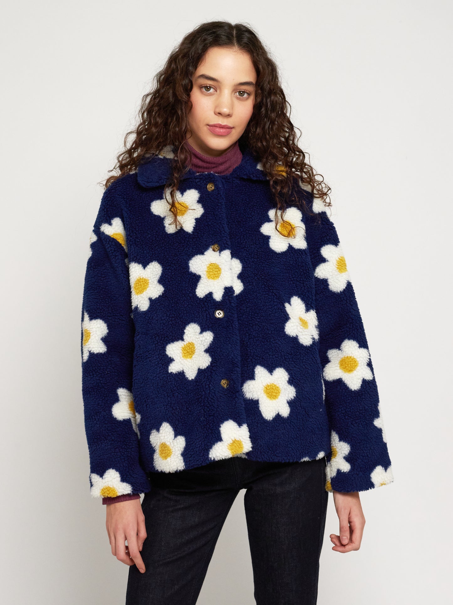 Chaqueta jacquard flores