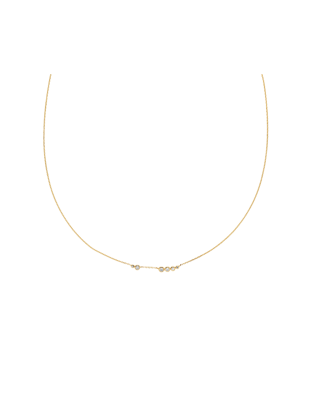 Mae Necklace with diamonds