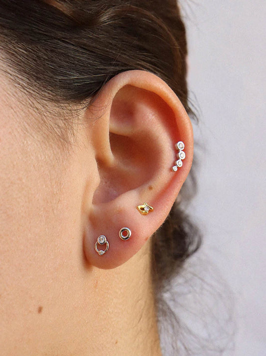 Dripple Stud diamond earring