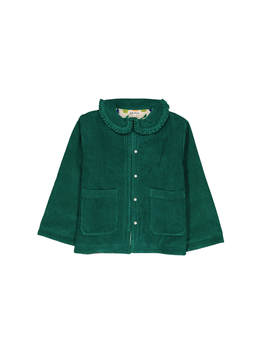 Gilet in velluto a coste Vania green