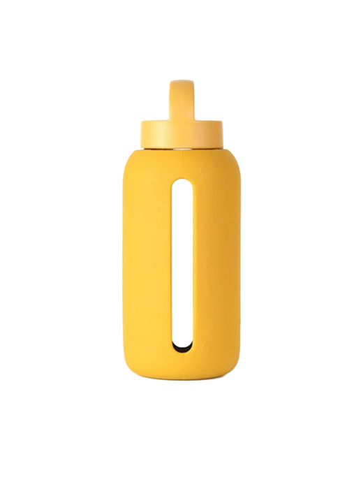 Day Bottle the hydration tracking glass water bottle mustard