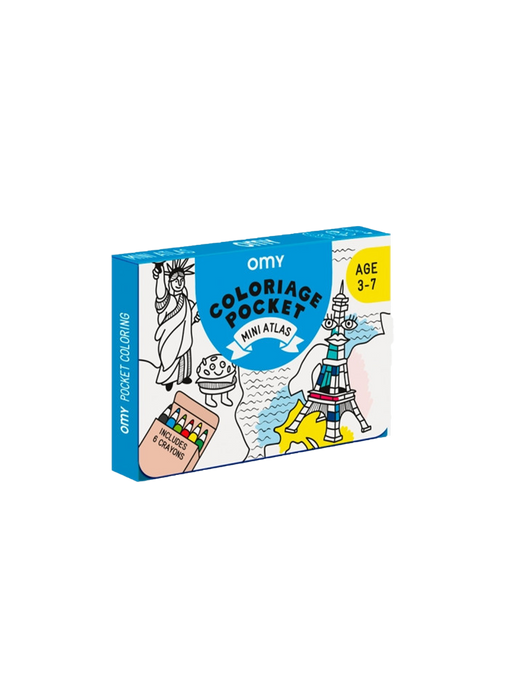 pocket kit with coloring book and crayons atlas