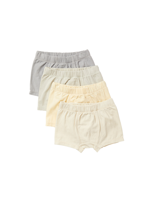 4-pack boys' cotton boxer shorts lemon mint quarry stripe