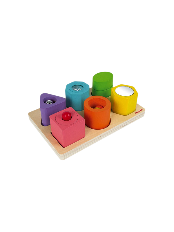wooden sensory puzzle Shapes and sounds