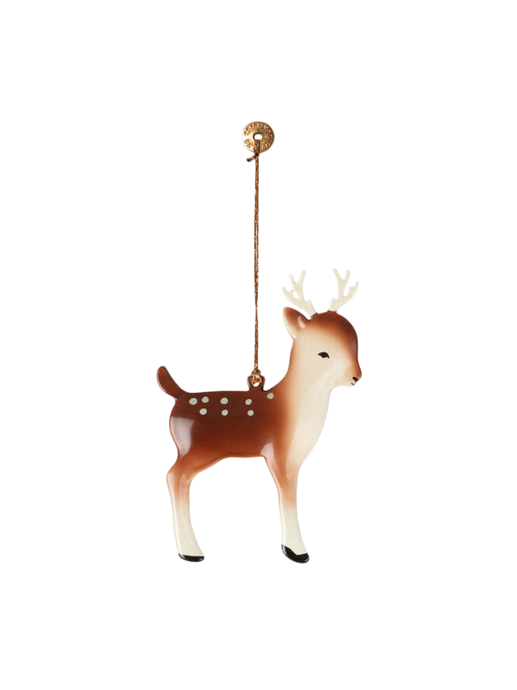 metal Christmas tree ornament 1 pc. bambi brown