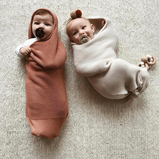 Coperta bozzolo per neonati in lana merino