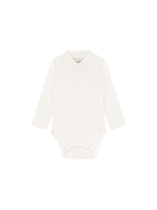 envelope bodysuit with long sleeves ivory