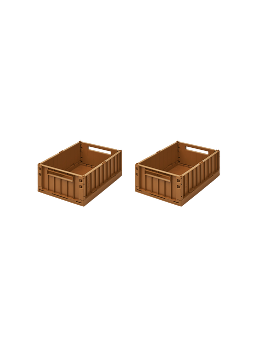 2-pack of modular boxes golden caramel